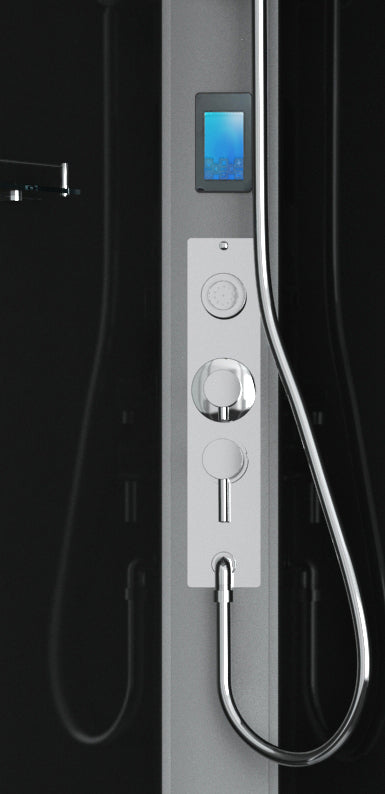 Cabina Doccia Idromassaggio Bivita CL21 Black 90x90x215 cm con Bluetooth, LED e QuickLine