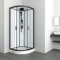 Cabina Doccia Idromassaggio Bivita Epic1 CL50 90x90x225 cm con 44 Microgetti, Profili Neri e Quick Line