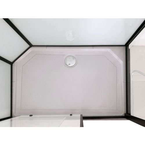 Cabina Doccia Idromassaggio Bivita Epic3 CL52 80x120x225 cm Rettangolare con Profili Neri e Quick Line