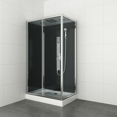 Cabina Doccia Idromassaggio Bivita Trend 3 CL72 80x120x210 cm Rettangolare con Bluetooth e Cromoterapia