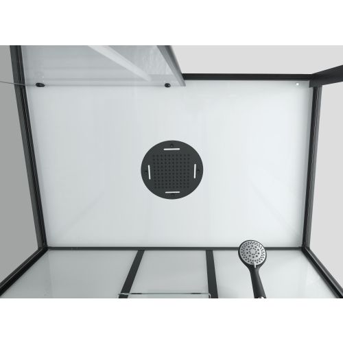Cabina Doccia Idromassaggio Bivita Sky3 CL75 80x120x225 cm con 100 Microgetti, Profili Neri e Quick Line