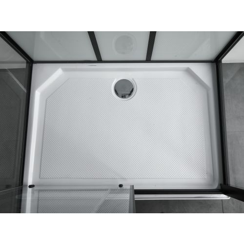 Cabina Doccia Idromassaggio Bivita Sky3 CL75 80x120x225 cm con 100 Microgetti, Profili Neri e Quick Line