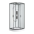 Cabina Doccia Idromassaggio Bivita Sky1 CL73 90x90x225 cm con 100 Microgetti, Profili Neri e Quick Line