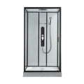 Cabina Doccia Idromassaggio Bivita Sky3 CL75 80x120x225 cm con 100 Microgetti, Profili Neri e Quick Line