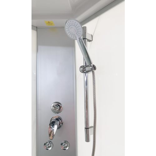 Cabina Doccia Idromassaggio Bivita Rumba CL88 90x90x215 cm Circolare con Sedile Pieghevole e Quick Line