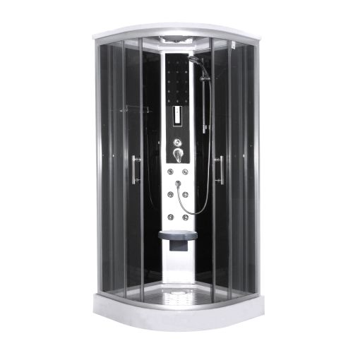 Cabina Doccia Idromassaggio Bivita Scala CL96 90x90x215 cm Circolare con Sedile Pieghevole e Quick Line
