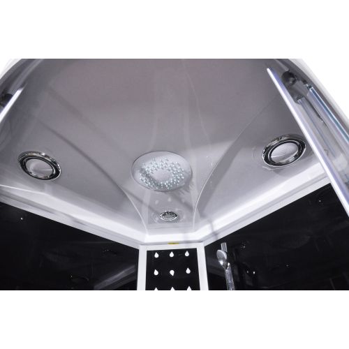 Cabina Doccia Idromassaggio Bivita Confort CL100 100x100x215 cm Circolare con Cromoterapia e Radio
