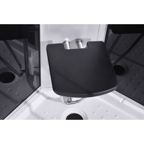 Cabina Doccia Idromassaggio Bivita Confort CL100 100x100x215 cm Circolare con Cromoterapia e Radio
