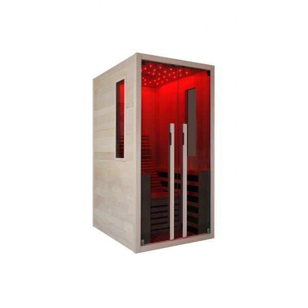 Sauna Infrarossi Bivita Garbo 1 1 Persona 100x130x195 cm con Bluetooth e LED Starlight
