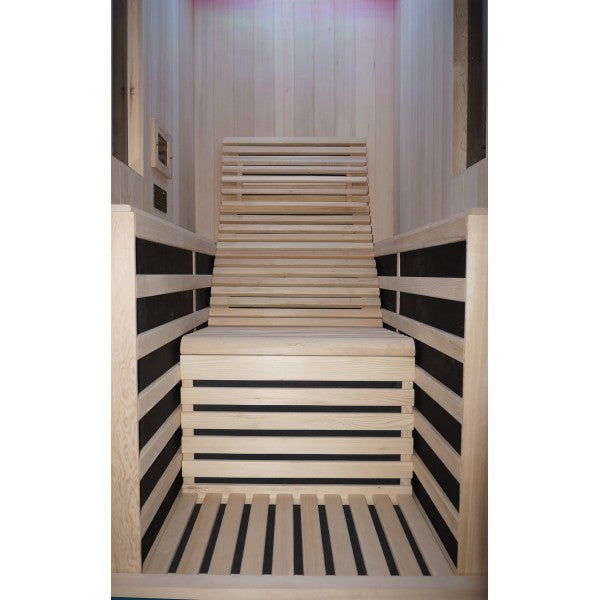 Sauna Infrarossi Bivita Garbo 1 1 Persona 100x130x195 cm con Bluetooth e LED Starlight