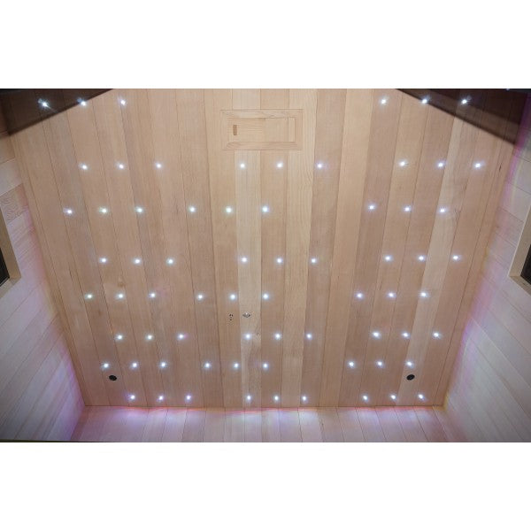 Sauna Infrarossi Bivita Garbo 2 2 Persone 180x150x195 cm con Bluetooth e LED Starlight