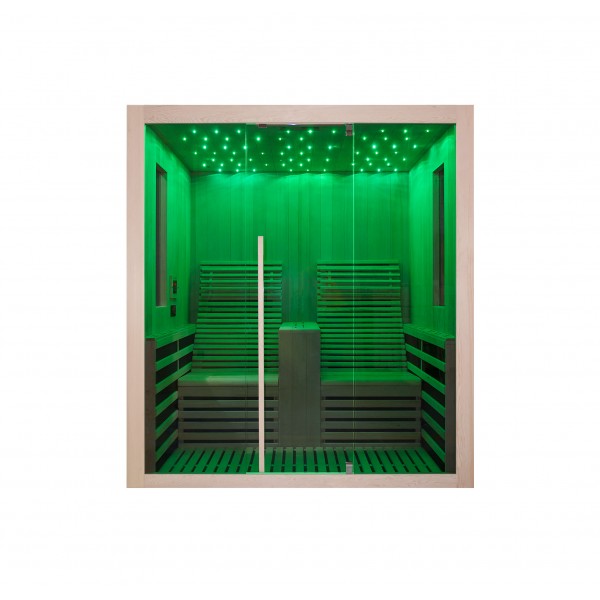 Sauna Infrarossi Bivita Garbo 2 2 Persone 180x150x195 cm con Bluetooth e LED Starlight