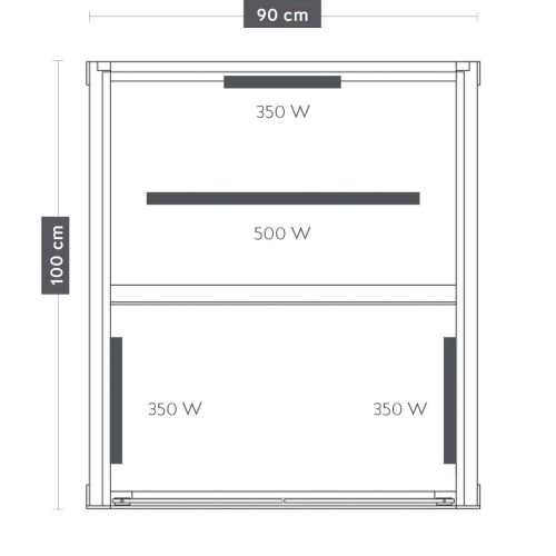 Sauna a Infrarossi Bivita RUBY 1 1 Posto 90x100x195 cm con Bluetooth e LED 7 Colori