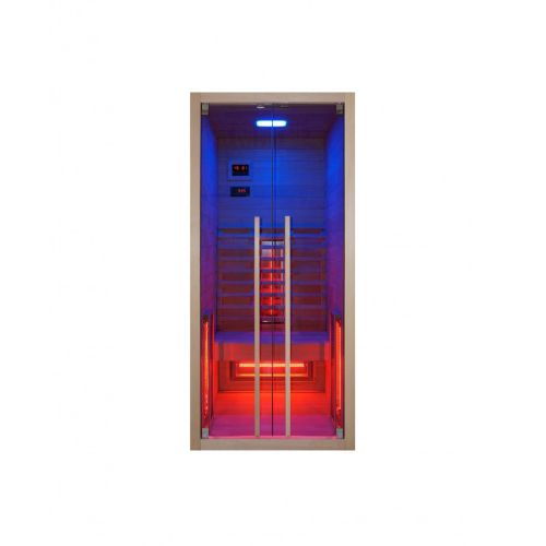 Sauna a Infrarossi Bivita RUBY 1 1 Posto 90x100x195 cm con Bluetooth e LED 7 Colori