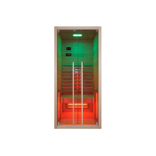 Sauna a Infrarossi Bivita RUBY 1 1 Posto 90x100x195 cm con Bluetooth e LED 7 Colori
