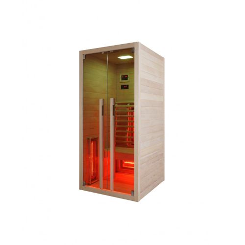 Sauna a Infrarossi Bivita RUBY 1 1 Posto 90x100x195 cm con Bluetooth e LED 7 Colori