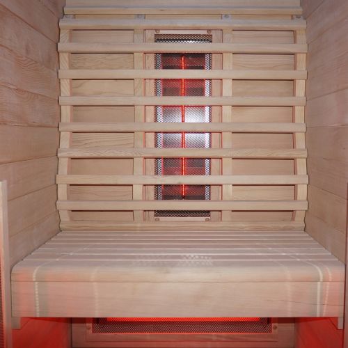 Sauna a Infrarossi Bivita RUBY 1 1 Posto 90x100x195 cm con Bluetooth e LED 7 Colori