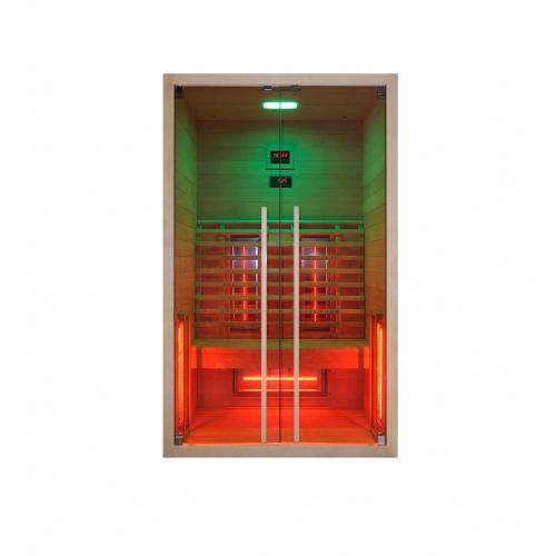 Sauna a Infrarossi Bivita RUBY 2 2 Posti 120x100x195 cm con Bluetooth e LED 7 Colori