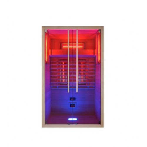 Sauna a Infrarossi Bivita RUBY 2 2 Posti 120x100x195 cm con Bluetooth e LED 7 Colori