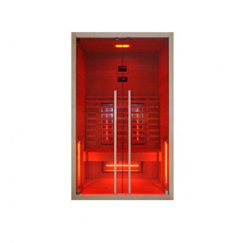 Sauna a Infrarossi Bivita RUBY 2 2 Posti 120x100x195 cm con Bluetooth e LED 7 Colori