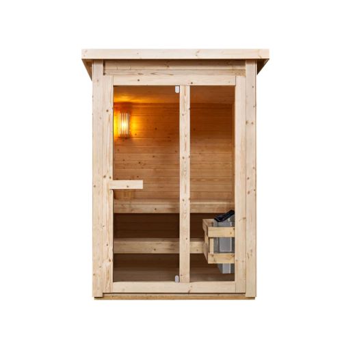 Sauna Finlandese Bivita New Helsinki 2/3 Persone 165x175x218,9 cm con Stufa 4,5 kW