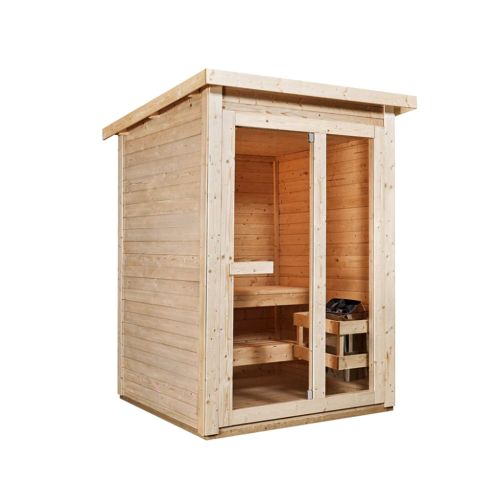Sauna Finlandese Bivita New Helsinki 2/3 Persone 165x175x218,9 cm con Stufa 4,5 kW