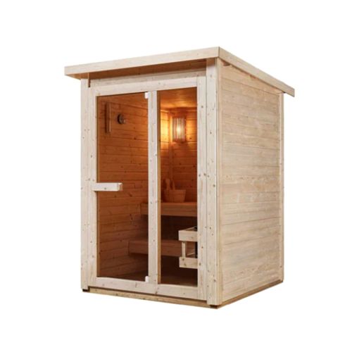 Sauna Finlandese Bivita New Helsinki 2/3 Persone 165x175x218,9 cm con Stufa 4,5 kW