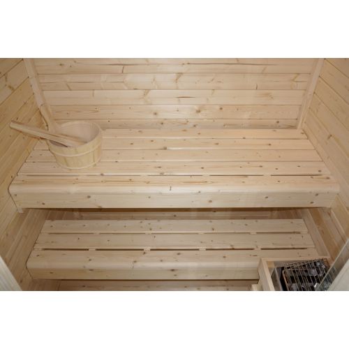 Sauna Finlandese Bivita New Helsinki 2/3 Persone 165x175x218,9 cm con Stufa 4,5 kW