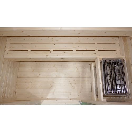 Sauna Finlandese Bivita New Helsinki 2/3 Persone 165x175x218,9 cm con Stufa 4,5 kW