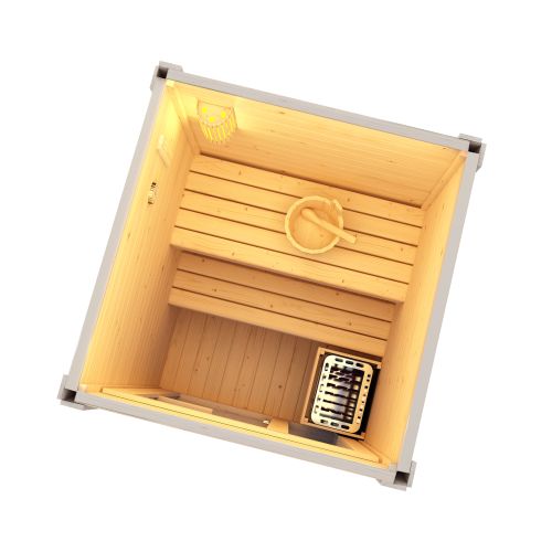 Sauna Finlandese Bivita New Helsinki 2/3 Persone 165x175x218,9 cm con Stufa 4,5 kW