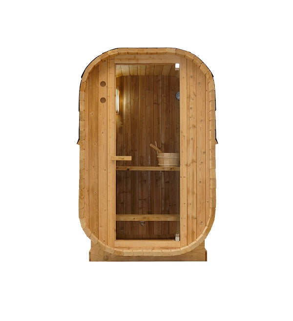 Sauna Finlandese da Esterno Bivita Cube S Hanko 1-2 Persone 128,2x120x194 cm
