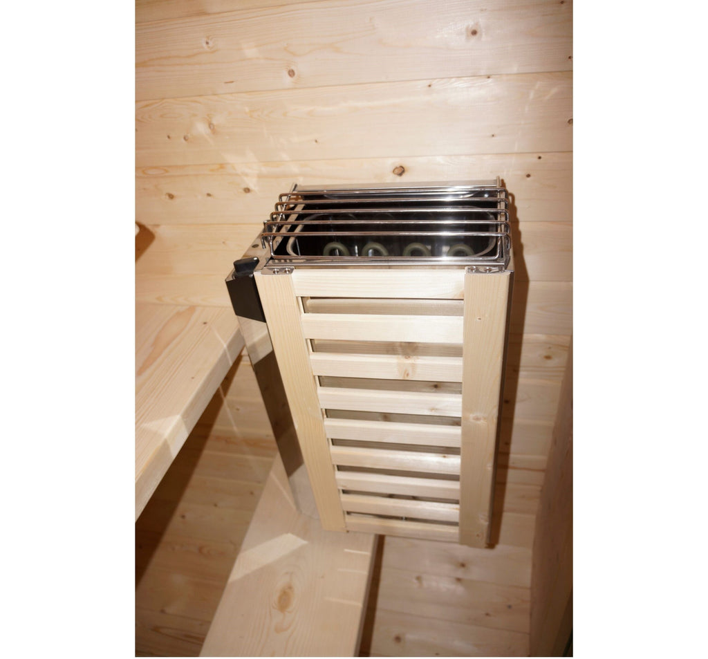 Sauna Finlandese da Esterno Bivita Cube S Hanko 1-2 Persone 128,2x120x194 cm