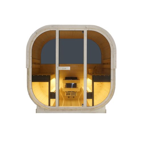 Sauna Finlandese da Esterno Bivita Hanko F60180 210x180x210 cm per 6 Persone con Forno 8 kW