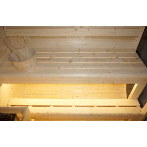 Sauna Finlandese da Esterno Bivita Hanko F60180 210x180x210 cm per 6 Persone con Forno 8 kW