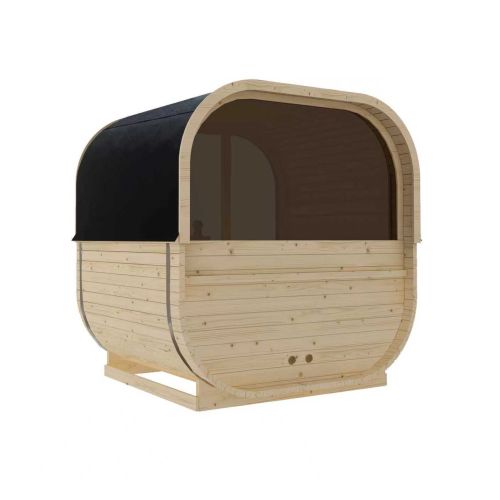 Sauna Finlandese da Esterno Bivita Hanko F60180 210x180x210 cm per 6 Persone con Forno 8 kW