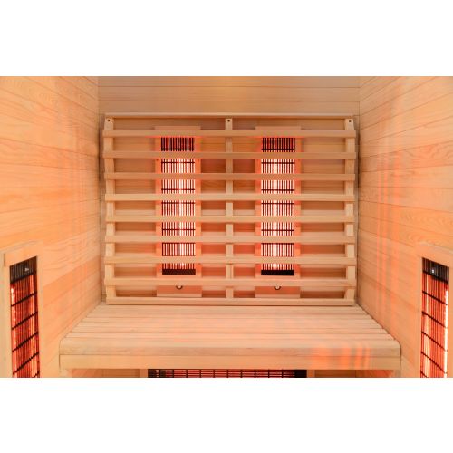 Sauna Infrarossi Bivita Ruby 2 Plus 2 Persone 120x100x195 cm con Bluetooth e Cromoterapia