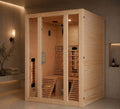 Sauna a Infrarossi Bivita NEW OSLO 2 Posti 150x150x200 cm con Bluetooth e Cromoterapia