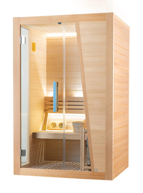 Sauna Finlandese Bivita Tampere 2 Persone 125x110x195 cm con Forno Harvia 3,5 kW