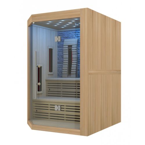 Sauna Infrarossi Bivita Kiruna 3-4 Persone 160x160x210 cm con Bluetooth e Cromoterapia