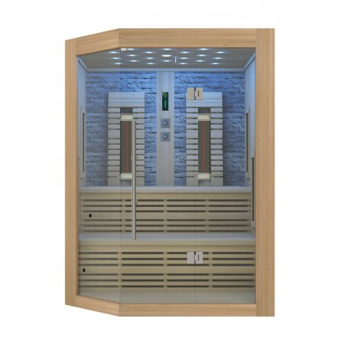 Sauna Infrarossi Bivita Kiruna 3-4 Persone 160x160x210 cm con Bluetooth e Cromoterapia