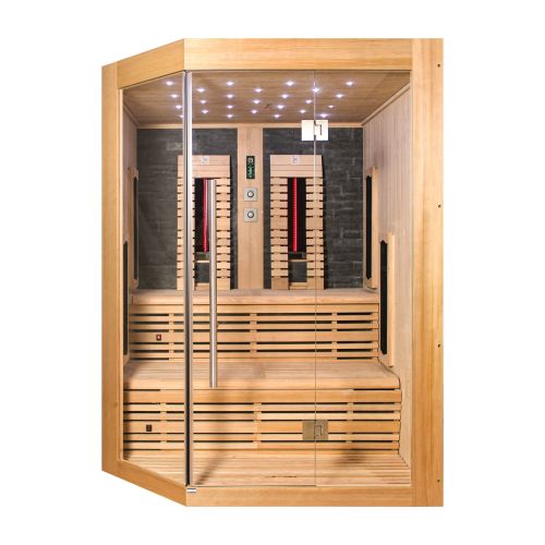 Sauna Infrarossi Bivita Kiruna 3-4 Persone 160x160x210 cm con Bluetooth e Cromoterapia