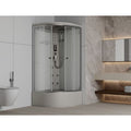 Cabina Doccia con Vasca Bivita PR55 90x90x205 cm con Idromassaggio, Radio e Piatto Alto