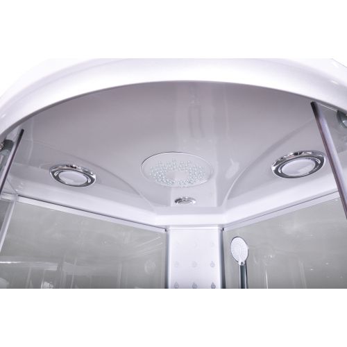 Cabina Doccia con Vasca Bivita PR55 90x90x205 cm con Idromassaggio, Radio e Piatto Alto