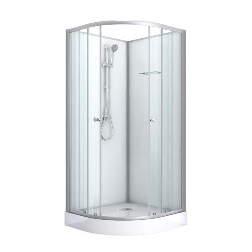 Cabina Box Doccia Bivita Ocean2 90x90x203 cm Circolare con Piatto Antiscivolo Incluso