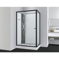 Cabina Doccia Viva Black 80x120x225 cm con Idromassaggio – Design Minimal e Profili Neri