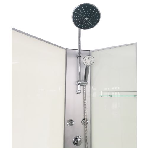 Cabina Doccia Idromassaggio Bivita Viva 80x120x225 cm con Profili Cromo e Piatto Antiscivolo