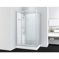 Cabina Doccia Idromassaggio Bivita Viva 80x120x225 cm con Profili Cromo e Piatto Antiscivolo