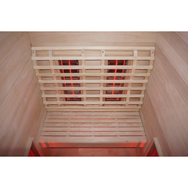 Sauna a Infrarossi Bivita RUBY 2 2 Posti 120x100x195 cm con Bluetooth e LED 7 Colori