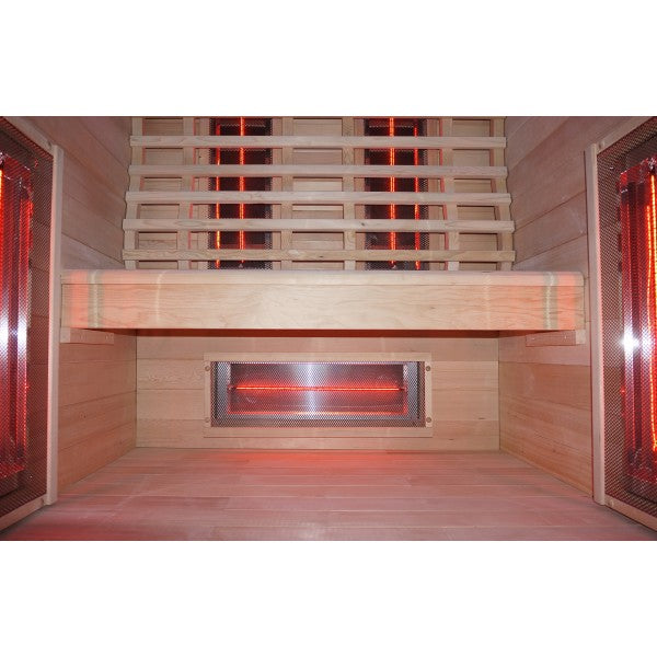 Sauna a Infrarossi Bivita RUBY 2 2 Posti 120x100x195 cm con Bluetooth e LED 7 Colori