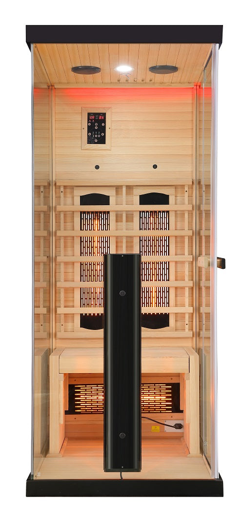 Sauna Infrarossi Bivita New Billund1 1 Persona 80x110x190 cm con Cromoterapia e Radio MP3 USB
